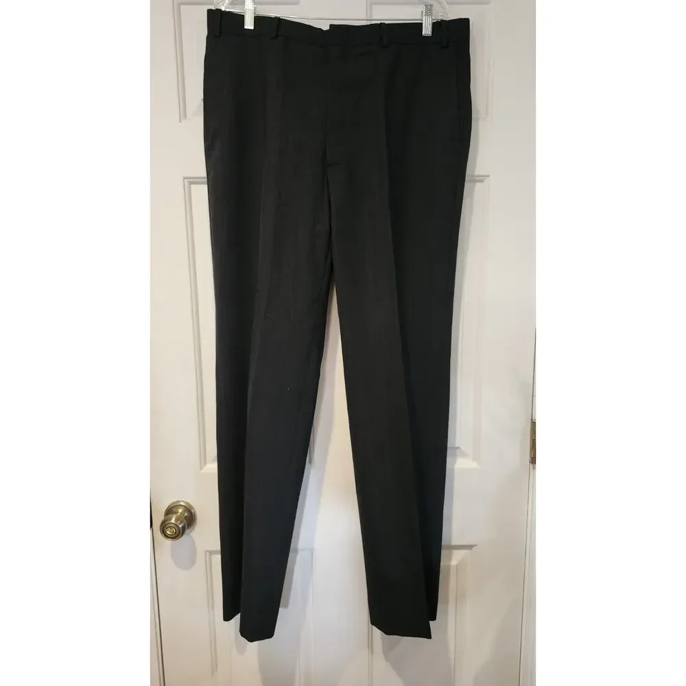 VTG Palm Beach Suit Men 44L Grey 100% Wool 38x34 Pleated Pant Union Mt108